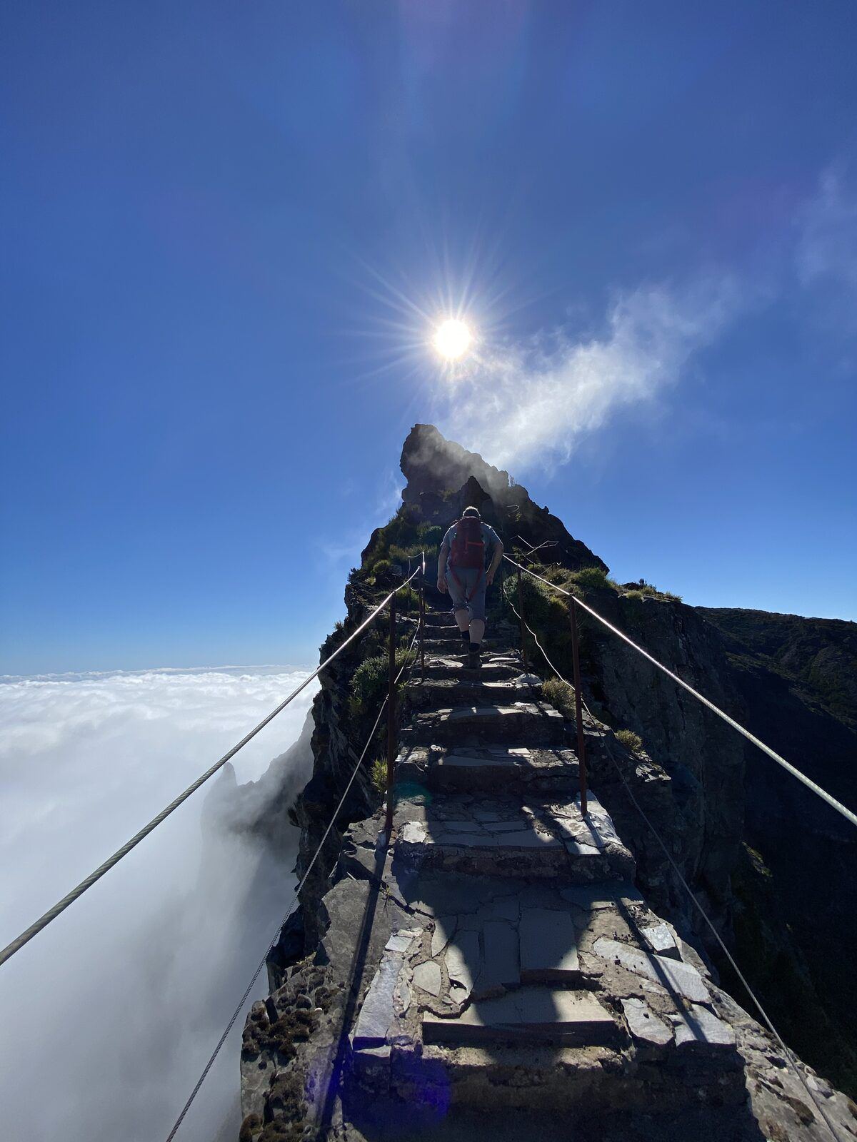 Himmelstreppe auf dem PR1 zum Pico Ruivo